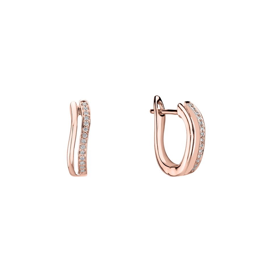 Diamond earrings Brilliant Waves