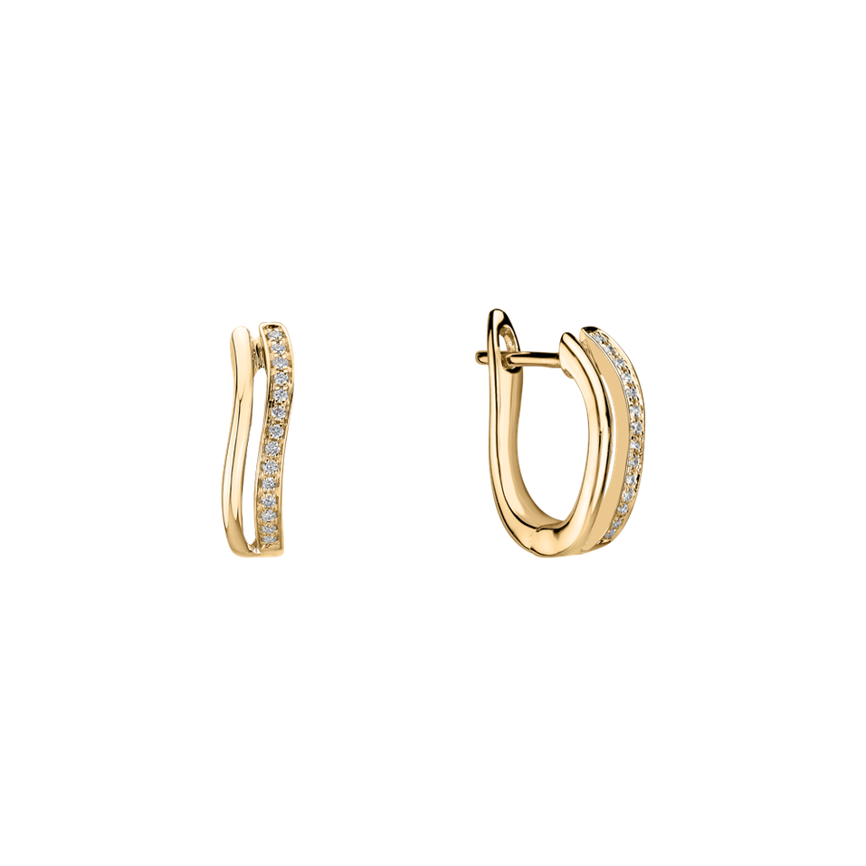 Diamond earrings Brilliant Waves