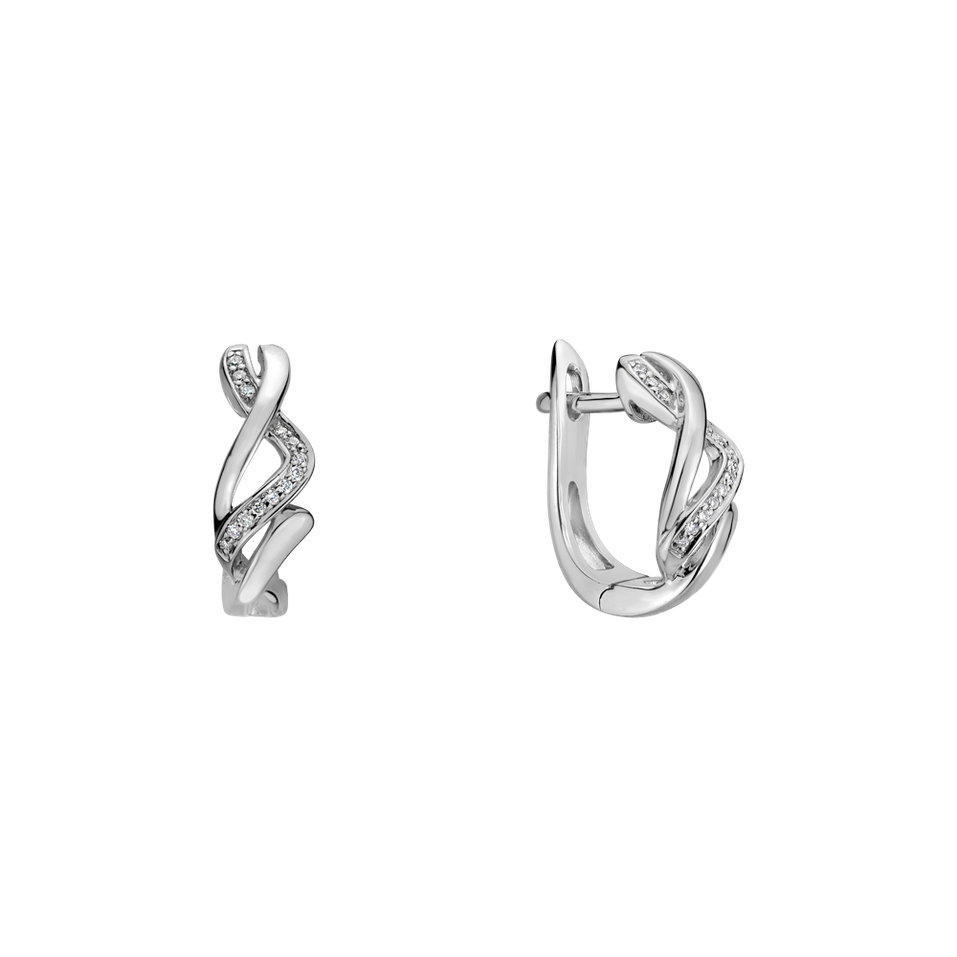 Diamond earrings Joyful Ribbon