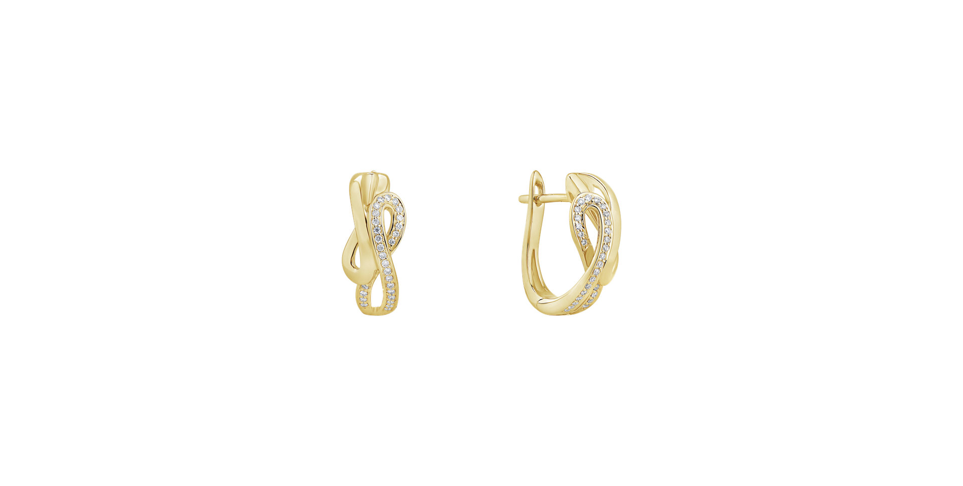 Diamond earrings Double Infinity