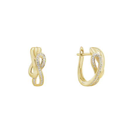 Diamond earrings Double Infinity