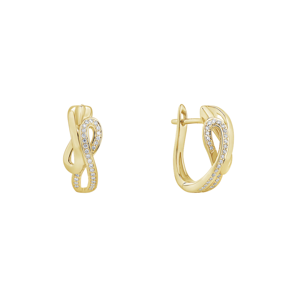 Diamond earrings Double Infinity