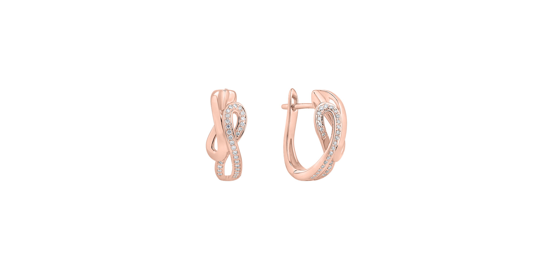 Diamond earrings Double Infinity