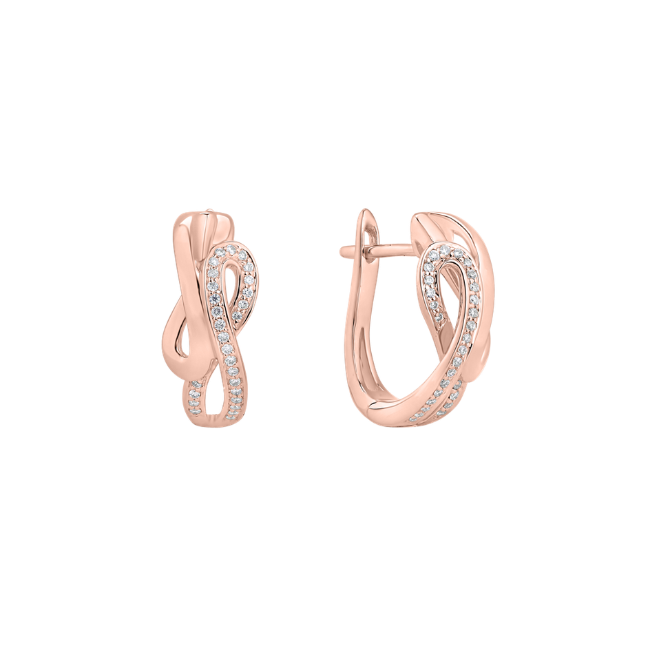 Diamond earrings Double Infinity