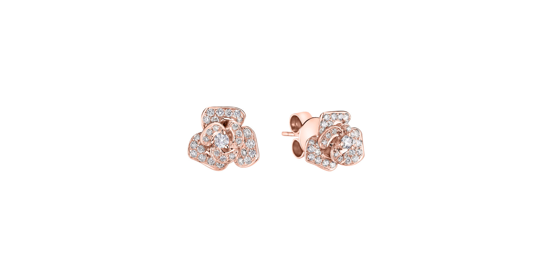 Diamond earrings Radiant Flower