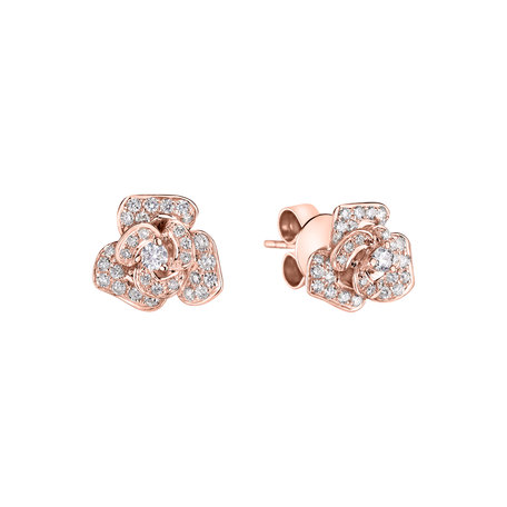 Diamond earrings Radiant Flower