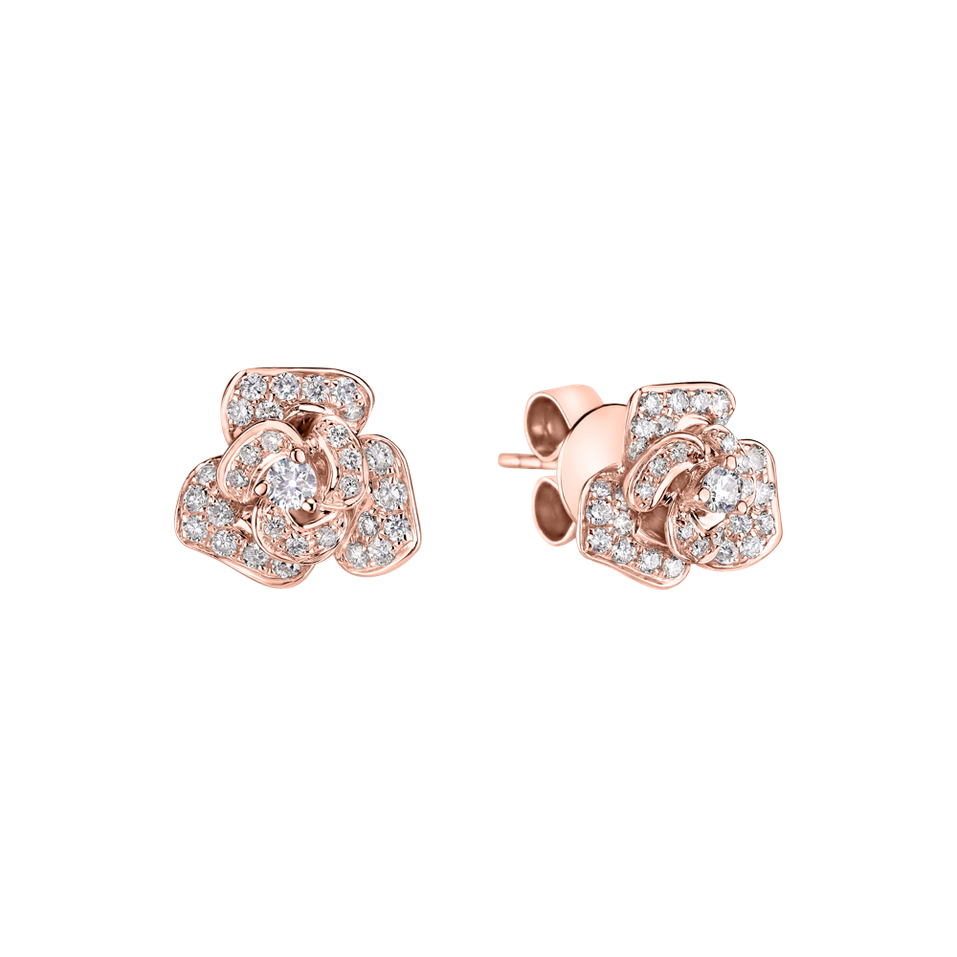 Diamond earrings Radiant Flower