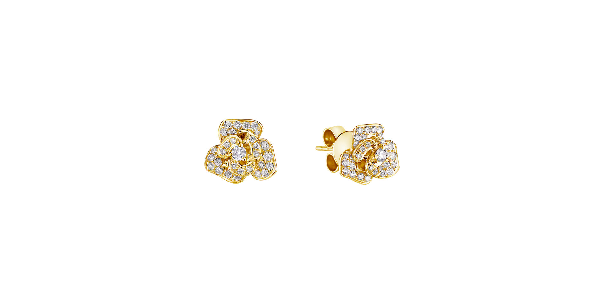 Diamond earrings Radiant Flower