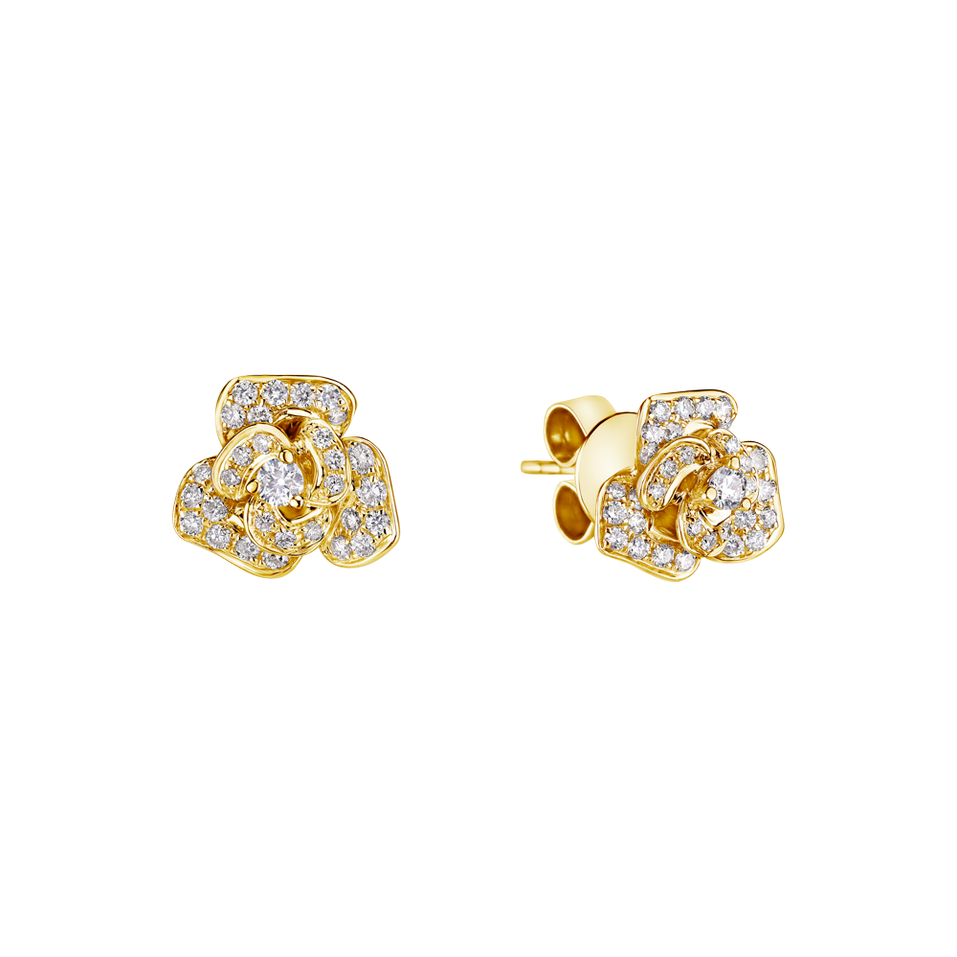 Diamond earrings Radiant Flower