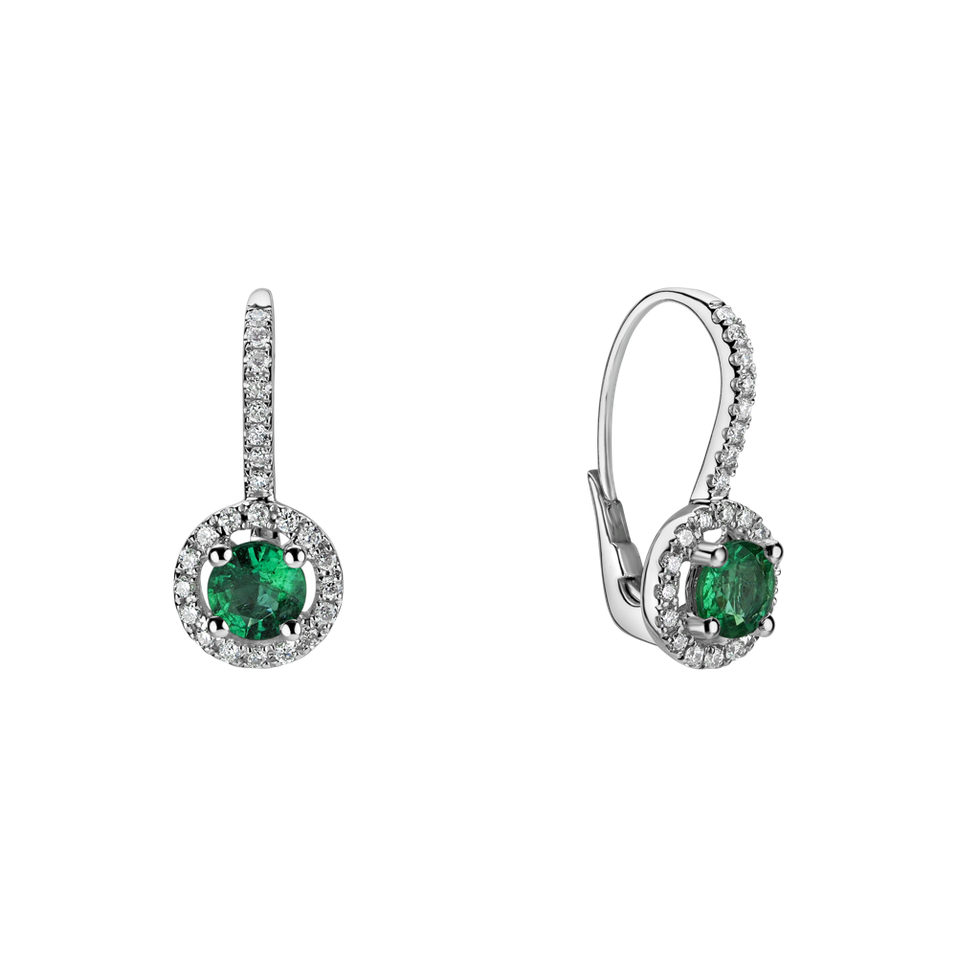 Diamond earrings with Emerald Infinite Splendour