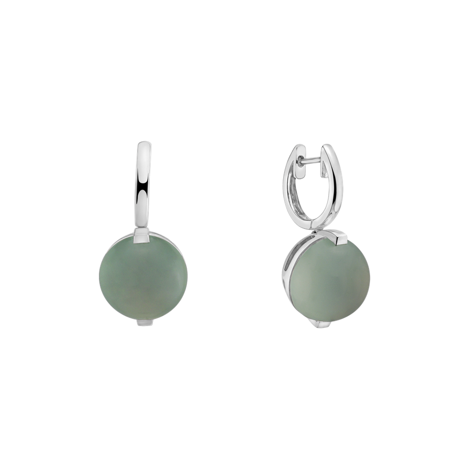 Earrings with Chalcedony Space Signature