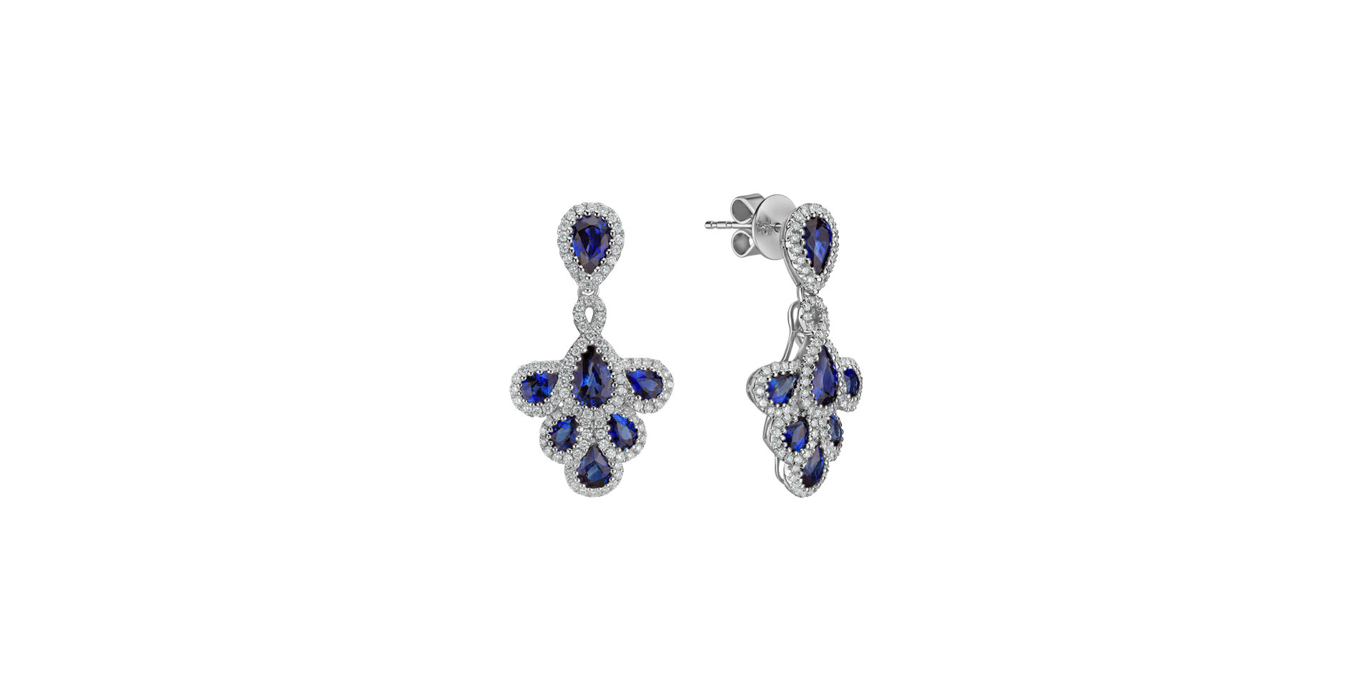 Diamond earrings and Sapphire Aristocrat Grace