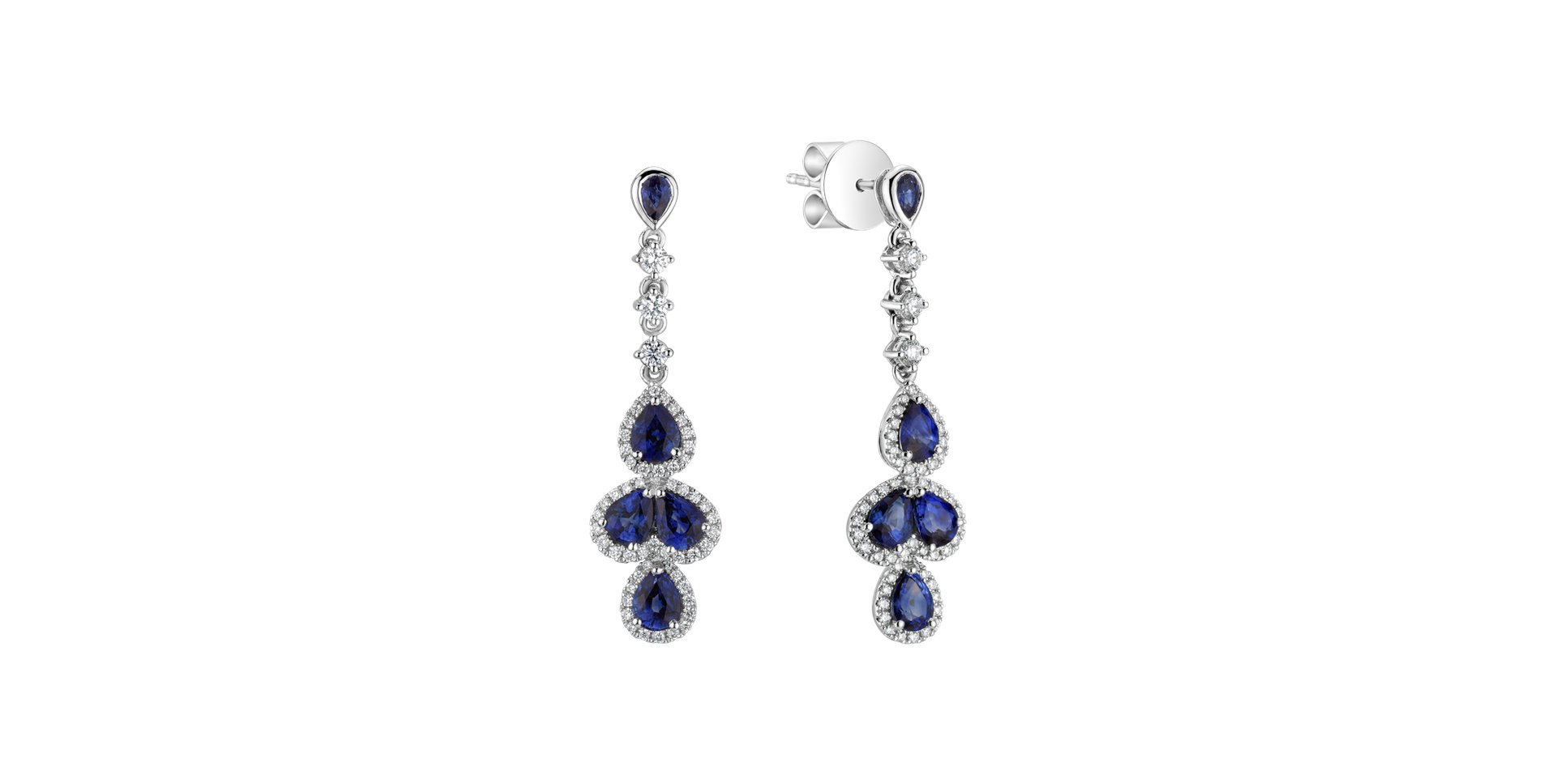 Diamond earrings and Sapphire Noble Dream