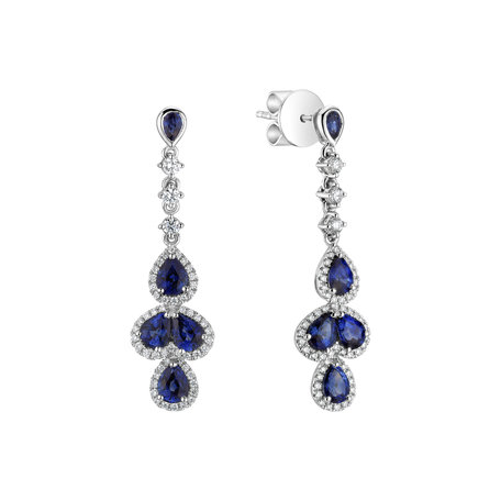 Diamond earrings and Sapphire Noble Dream