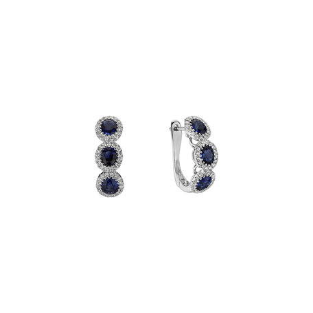Diamond earrings and Sapphire Kingdom Bloom