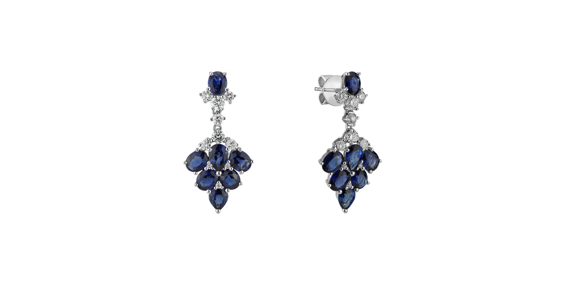 Diamond earrings and Sapphire Aristocrat Lure