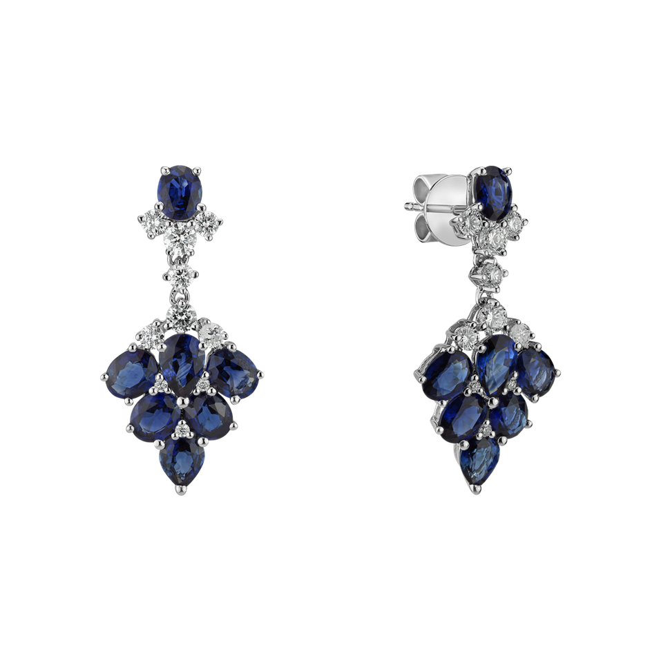 Diamond earrings and Sapphire Aristocrat Lure