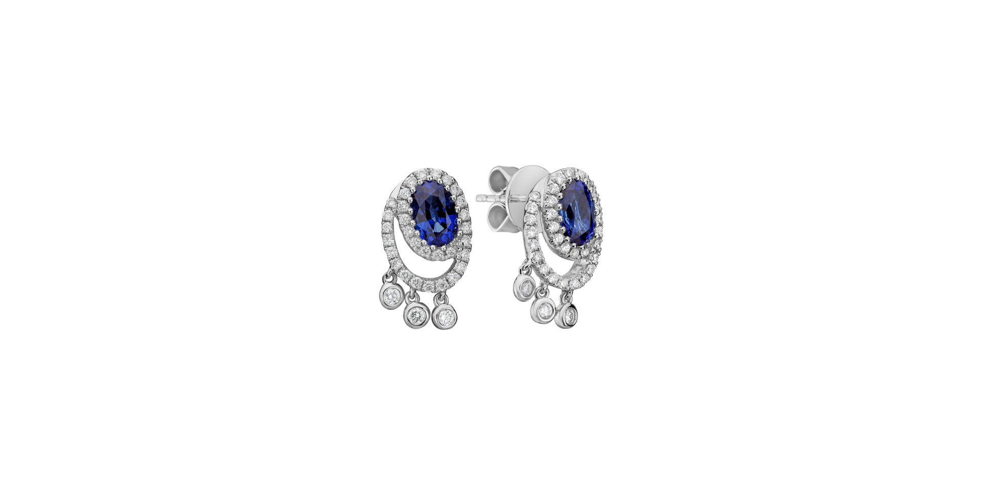 Diamond earrings with Sapphire Chiarra