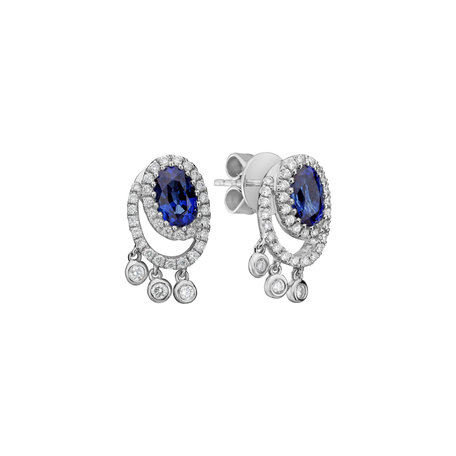 Diamond earrings with Sapphire Chiarra