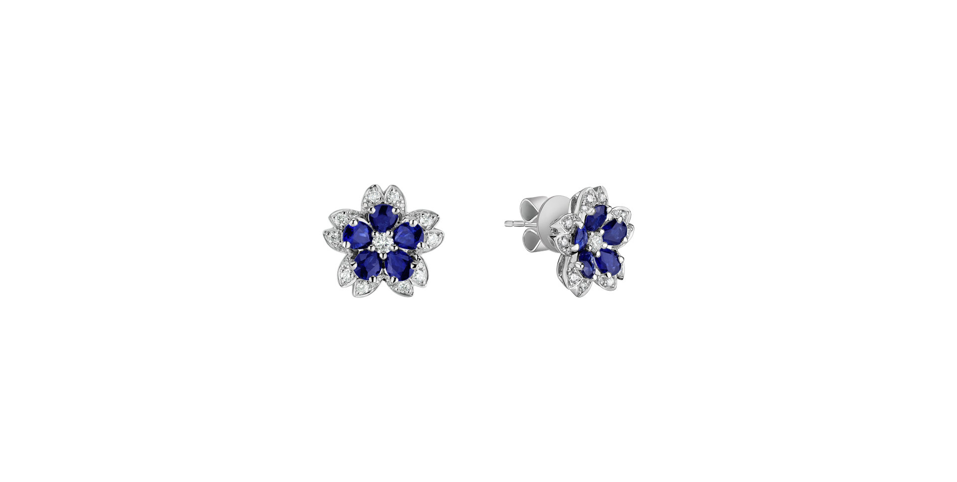 Diamond earrings and Sapphire Lovely Pleasure