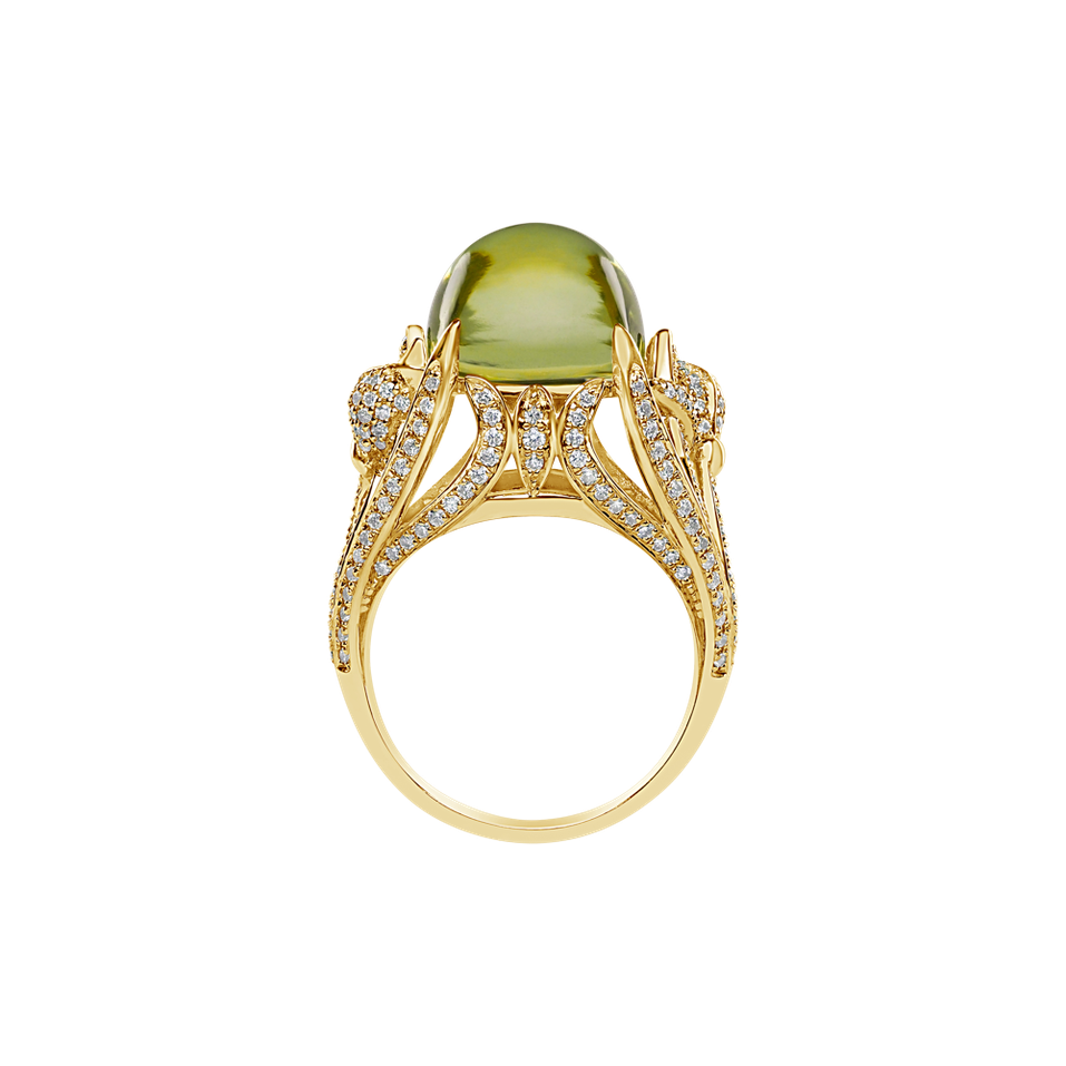 Diamond ring with Quartz Fascinating Ladyship