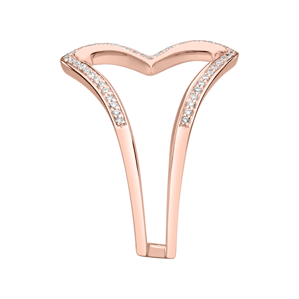 Diamond ring Connected Hearts