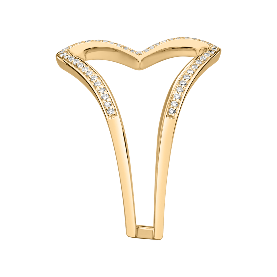 Diamond ring Connected Hearts