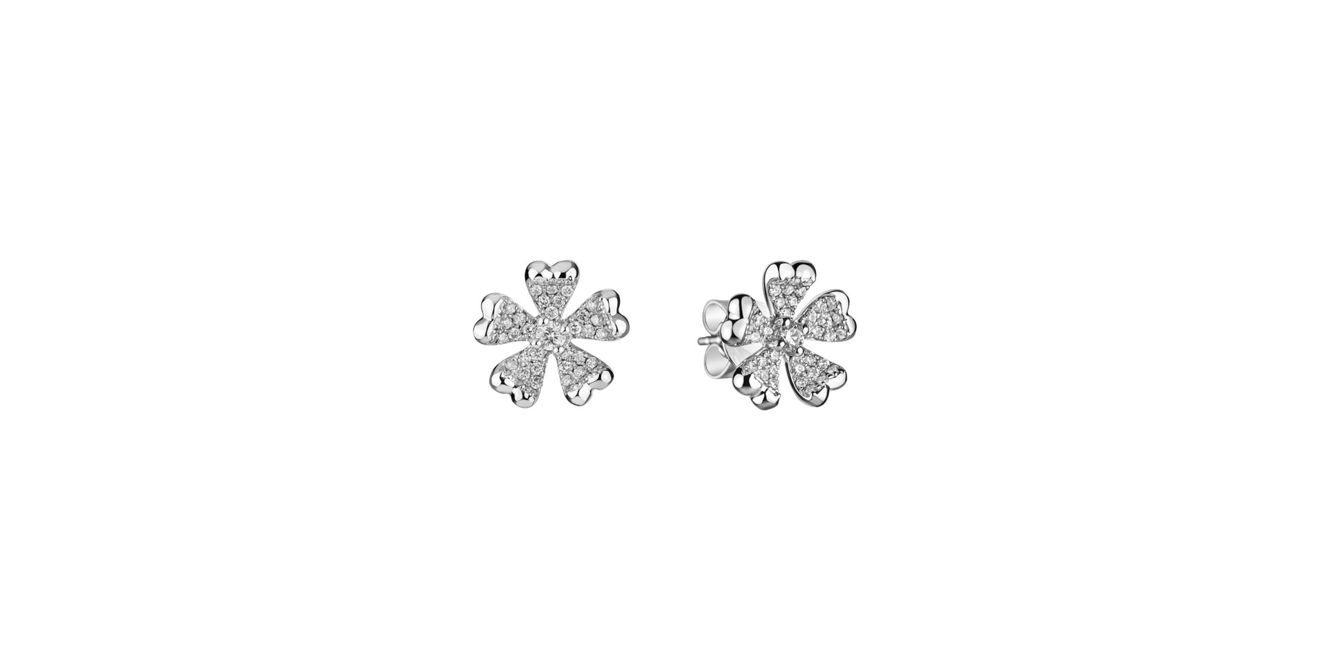 Diamond earrings Shiny Flower