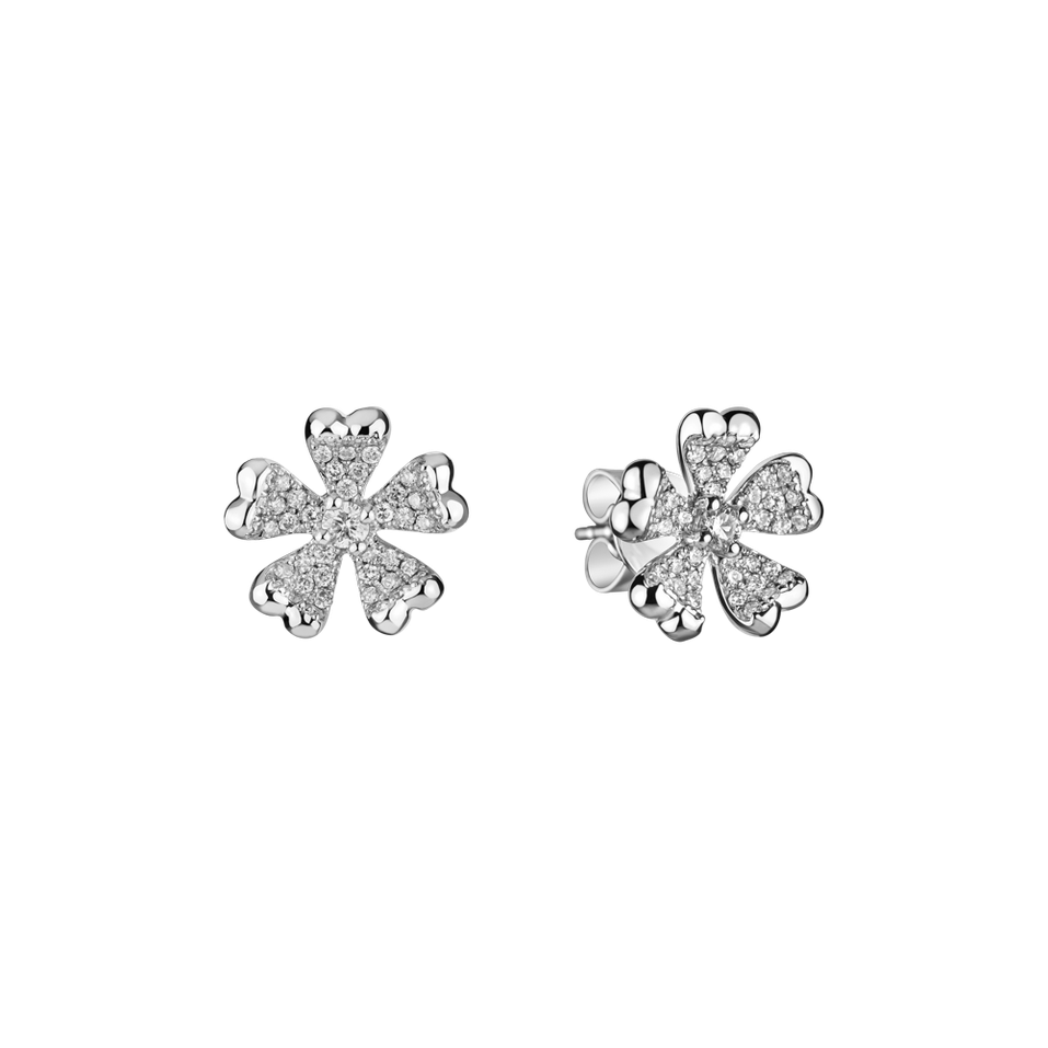 Diamond earrings Shiny Flower