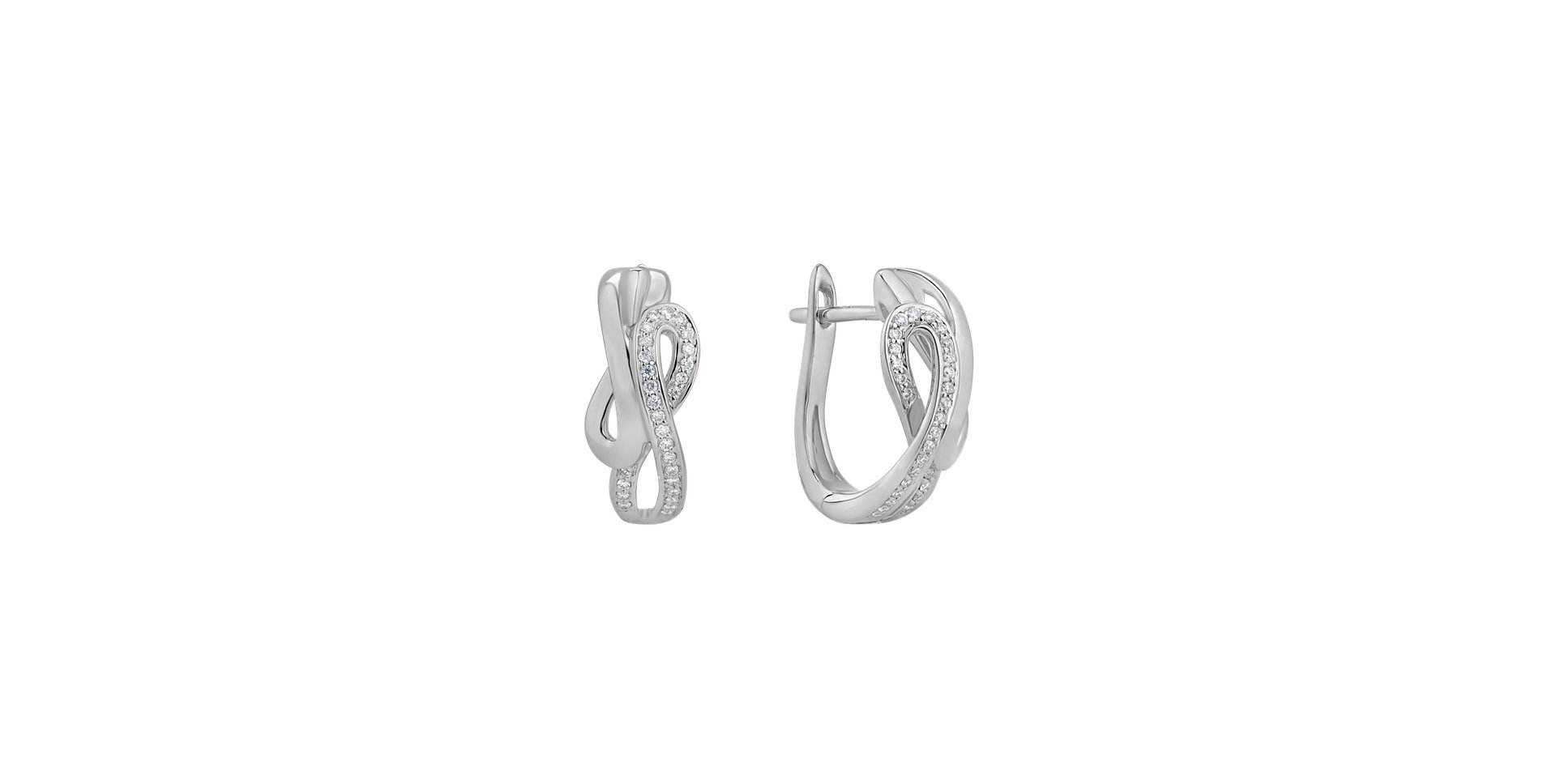 Diamond earrings Double Infinity