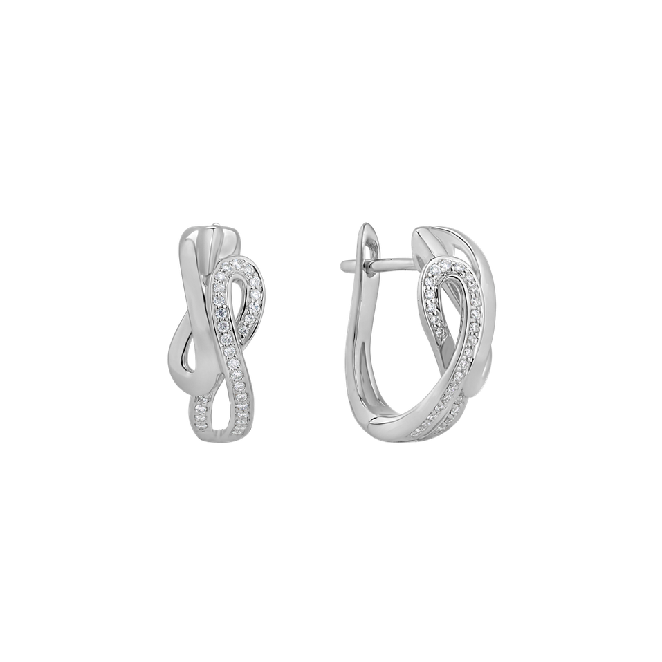 Diamond earrings Double Infinity