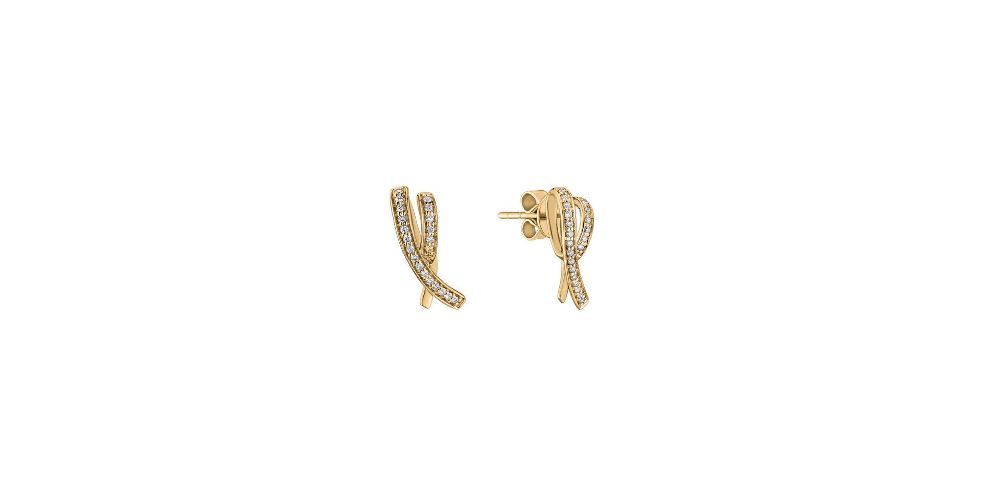 Diamond earrings Crossed Fantasy