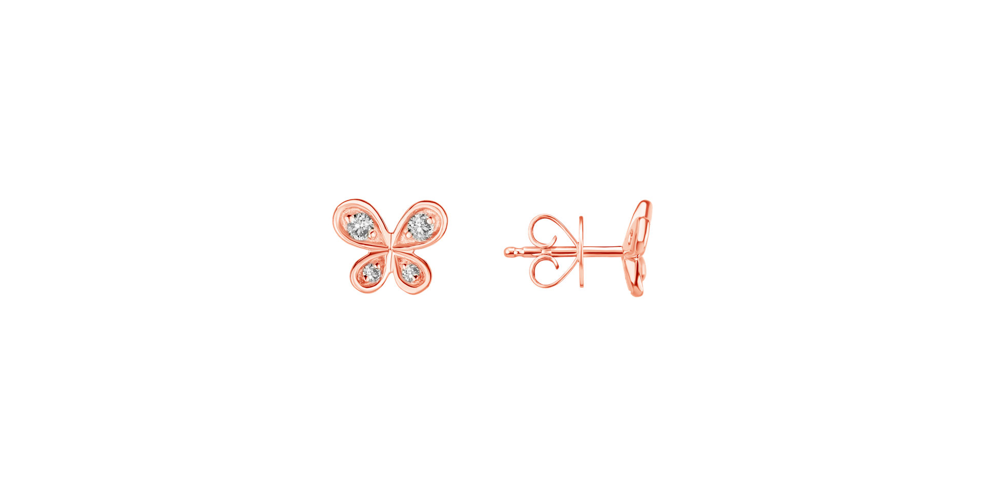 Diamond earrings Butterfly