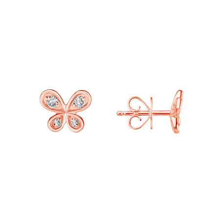 Diamond earrings Butterfly