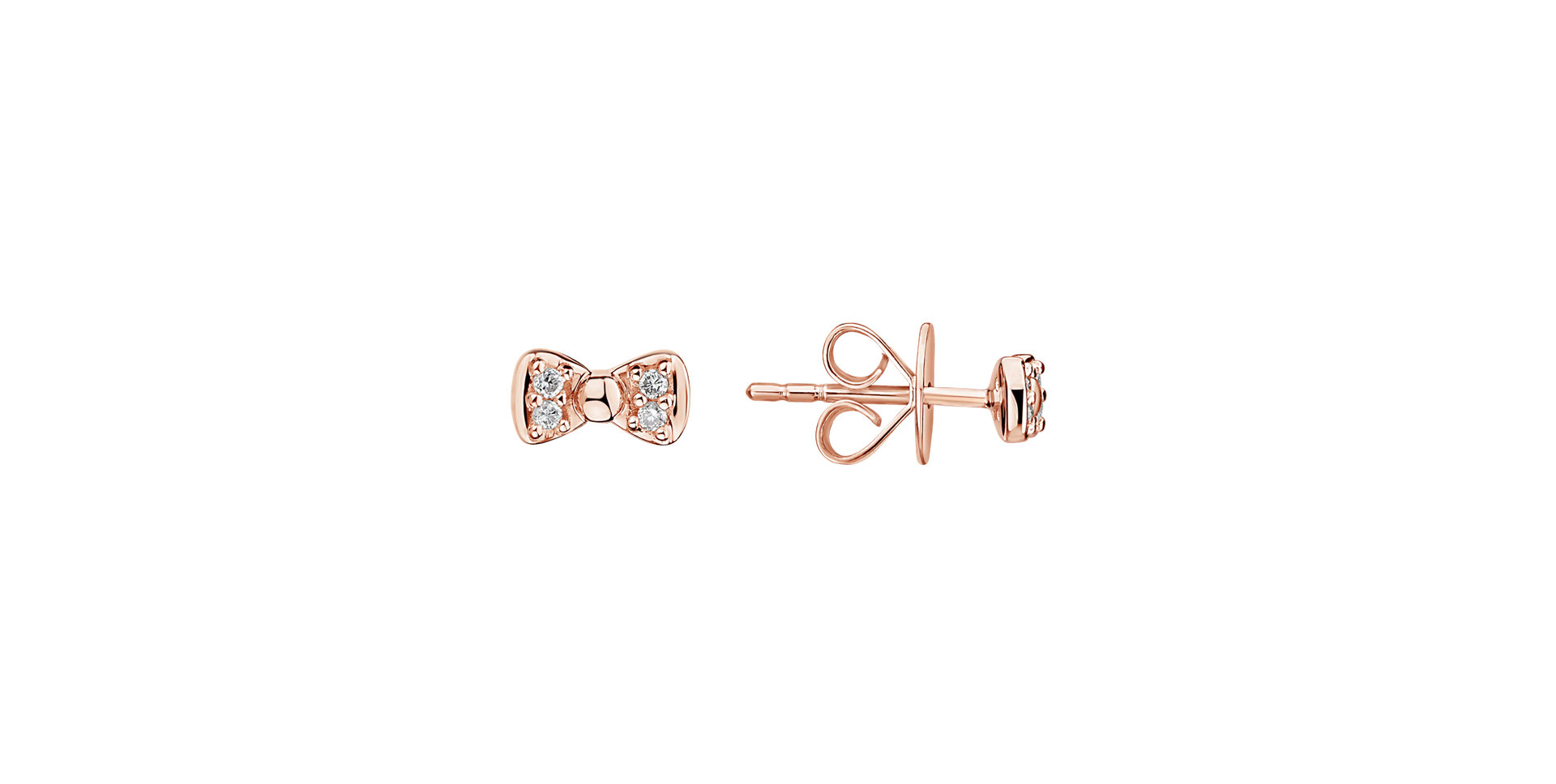 Diamond earrings Endless Bow