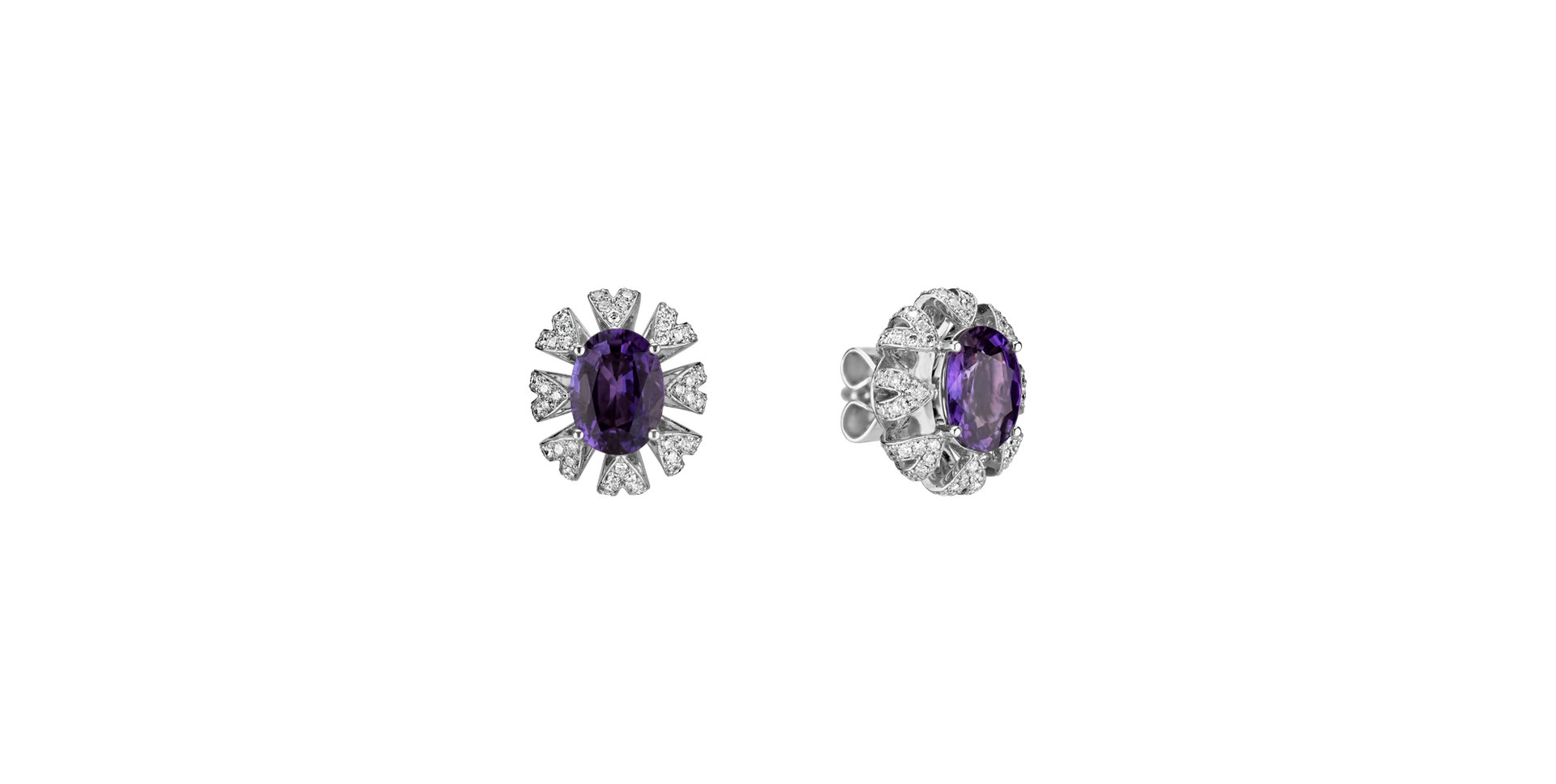 Diamond earrings with Sapphire Layla