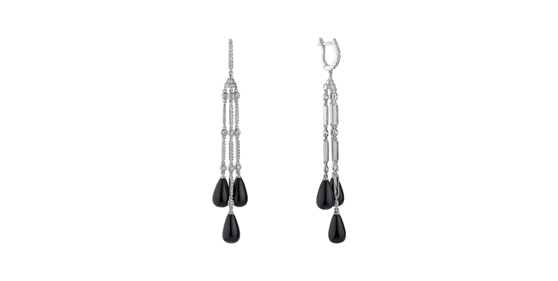 Diamond earrings and Onyx Royal Dazzle