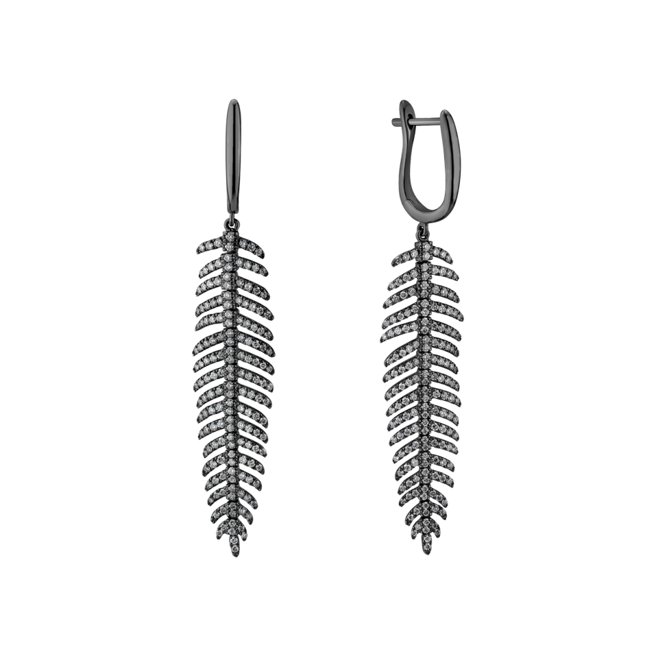 Diamond earrings Galaxy Feather