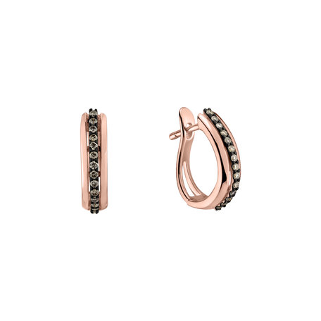 Earrings with brown diamonds Pure Soul