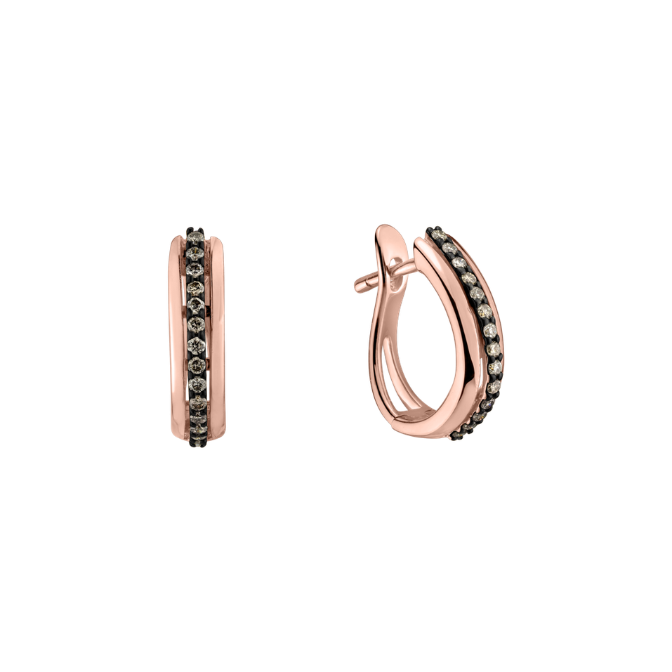 Earrings with brown diamonds Pure Soul