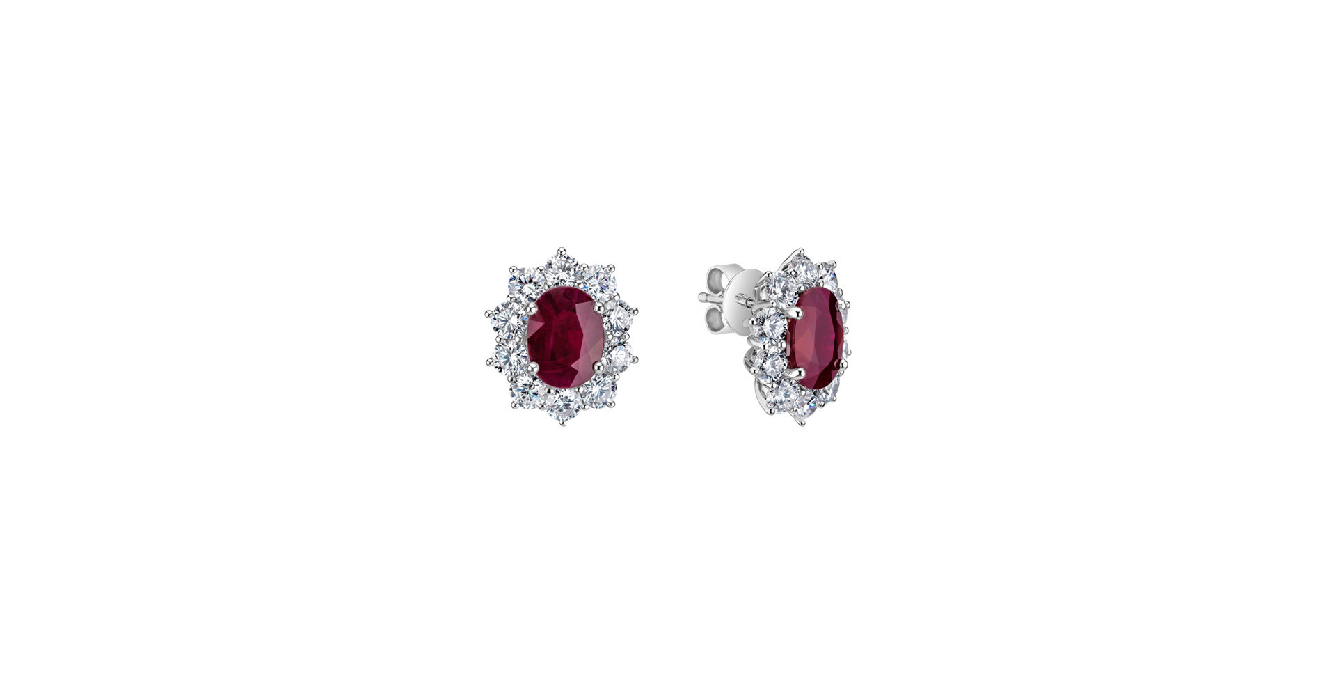 Diamond earrings with Ruby Moon Witchery