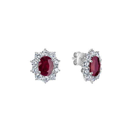 Diamond earrings with Ruby Moon Witchery