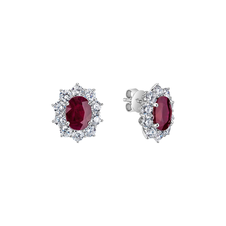 Diamond earrings with Ruby Moon Witchery