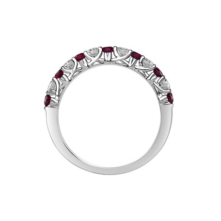 Diamond ring with Ruby Sevasti