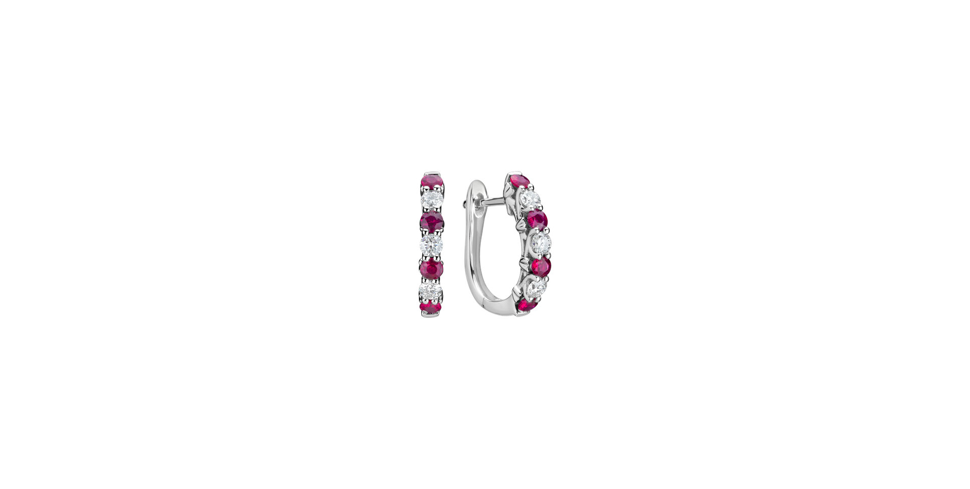 Diamond earrings and Ruby Gem Grace