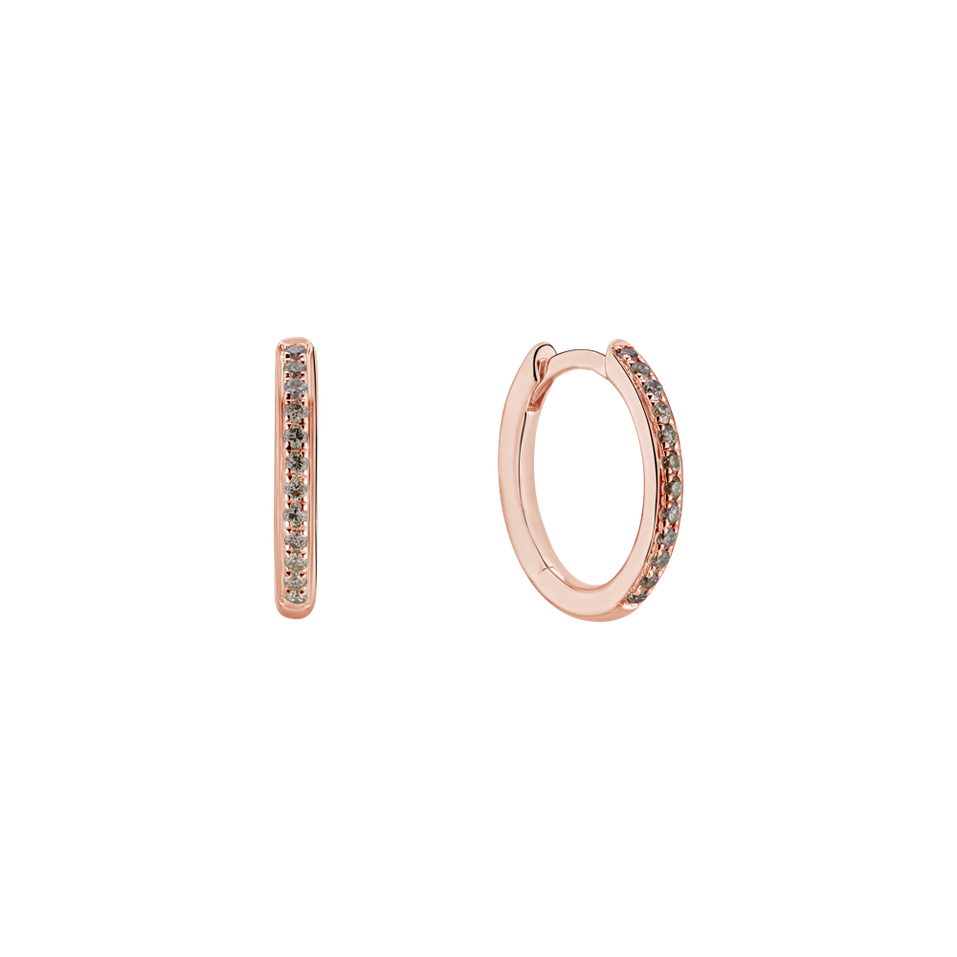 Earrings with brown diamonds Moon Opium