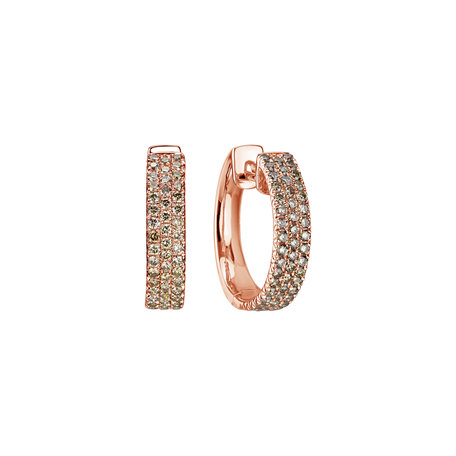 Earrings with brown diamonds Seraph Waterfall