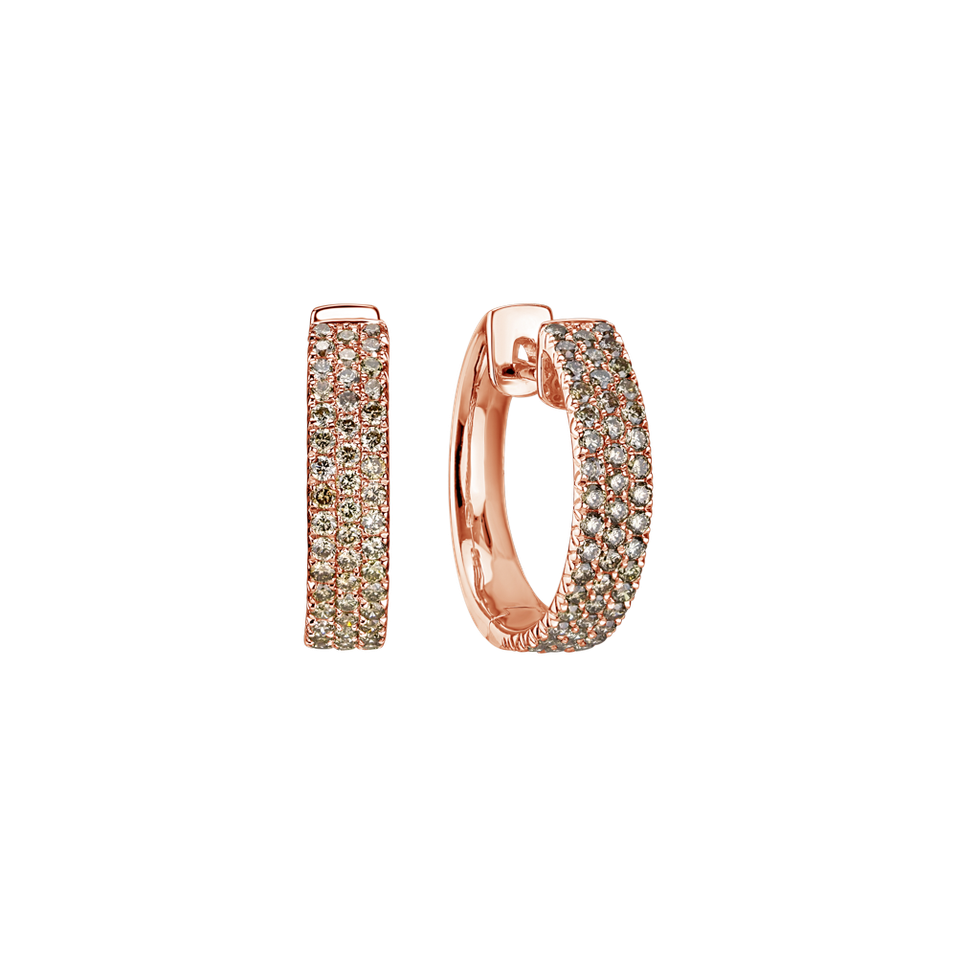 Earrings with brown diamonds Seraph Waterfall