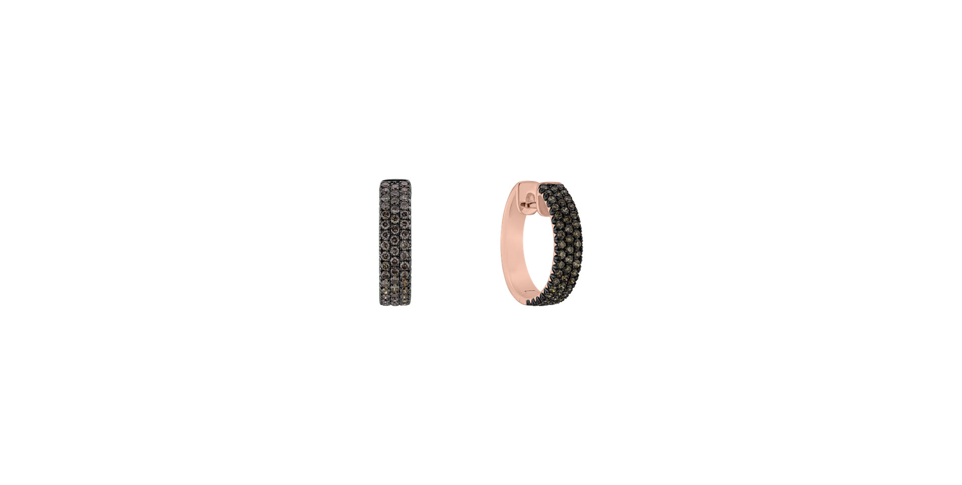 Earrings with brown diamonds Seraph Waterfall