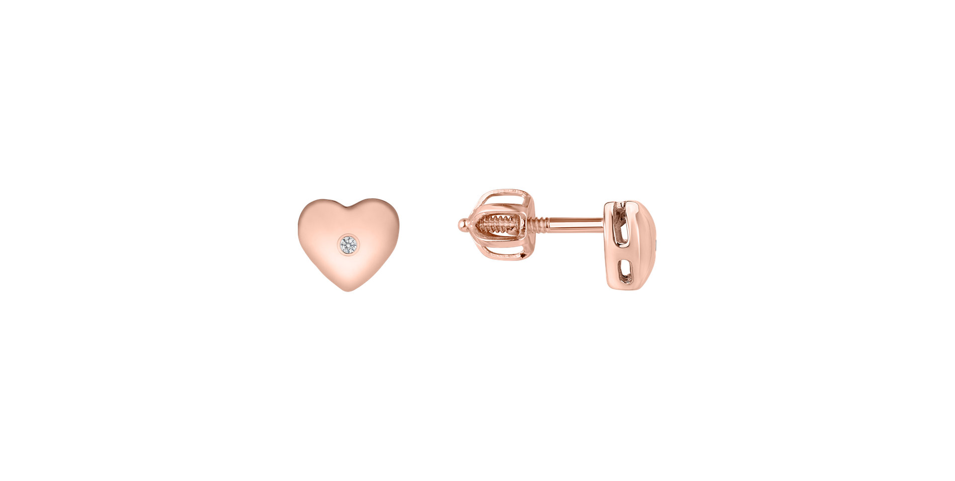 Diamond earrings Hearts